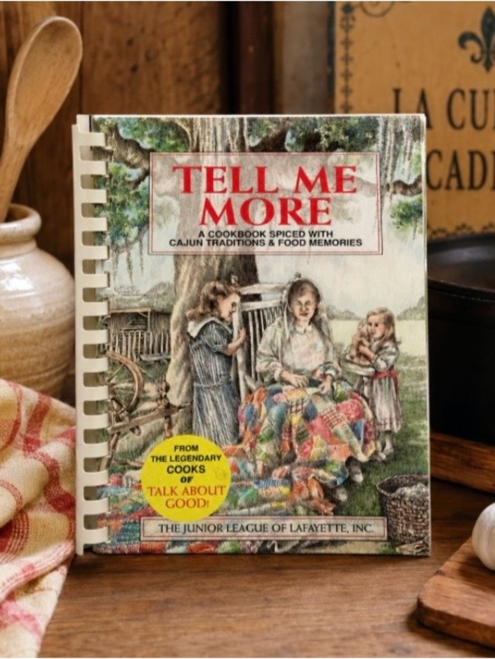 Tell Me More Cajun Cookbook Junior League Lafayette, LA 1993 Spiral Community